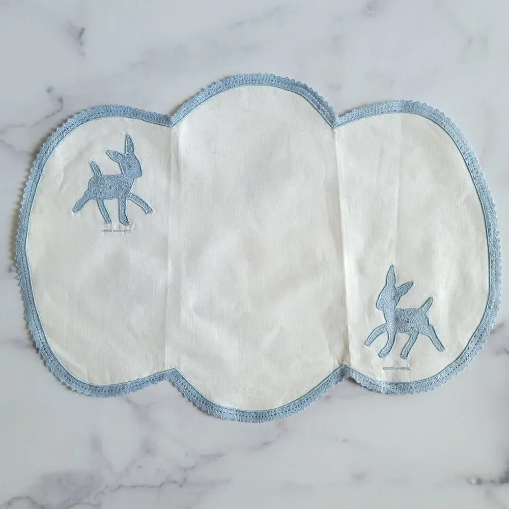 Baby Boy French Vintage placemat linen fawn linen